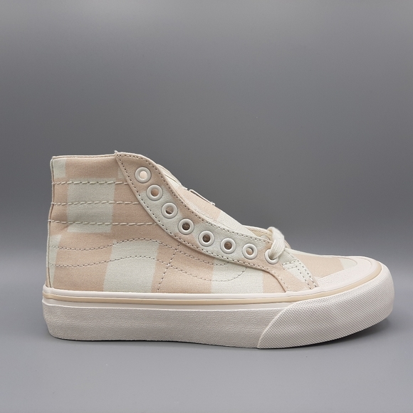 NEW Vans Sk8-Hi Top 138 Decon Big Check Macadamia Checkerboard Women's Size 5.5 - Picture 3 of 11